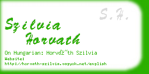 szilvia horvath business card